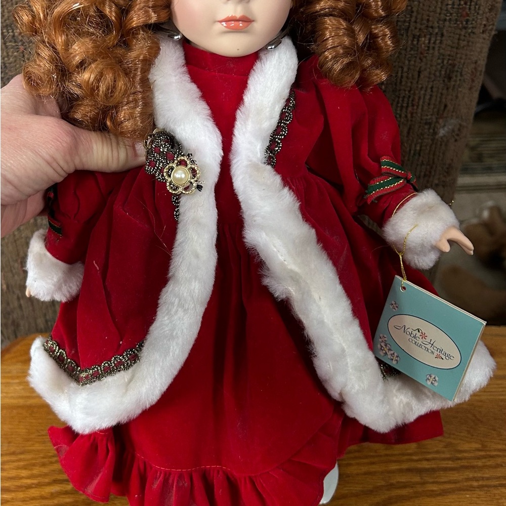 Vintage Noble Heritage Christmas Porcelain Doll